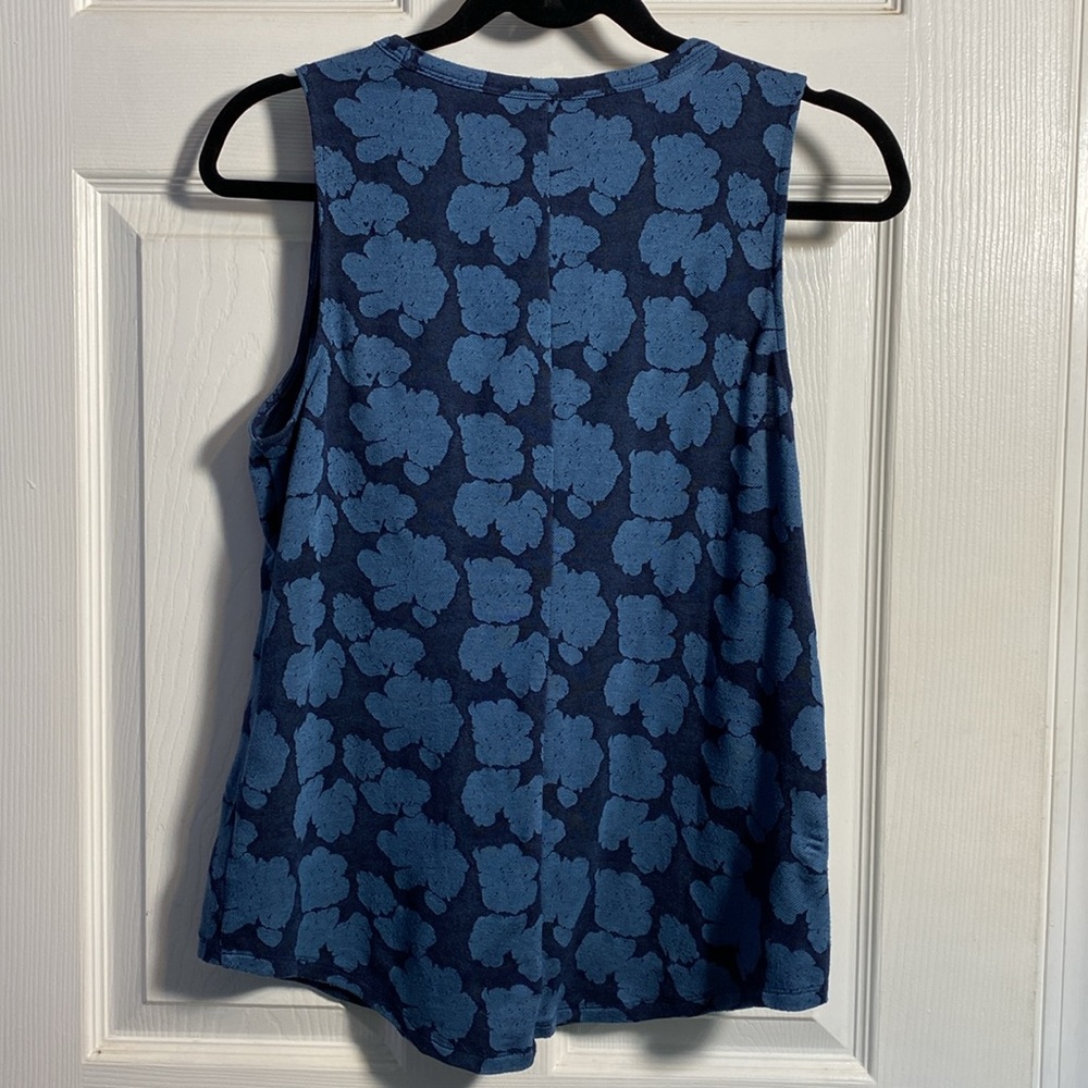 Banana Republic Blue Print Tank Top Small - Picture 2 of 6